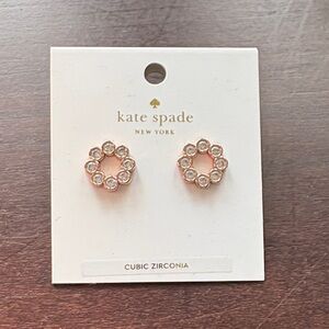Kate Spade Rose Gold Cubic Zirconia Stud Earrings